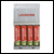 Automatic AA/AAA battery charger & AA 2100mAh Hybrio batteries
