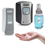 Gojo Hand Soaps and Wall Mounted Dispensers for General Hand Washing